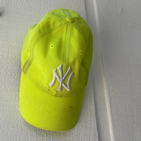 Neon Yellow New York Yankee Baseball Cap